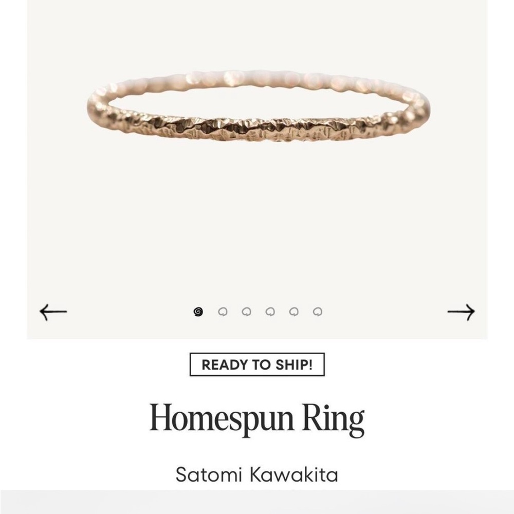Satomi Kawakita Catbird Homespun Ring in 18k Rose Gold